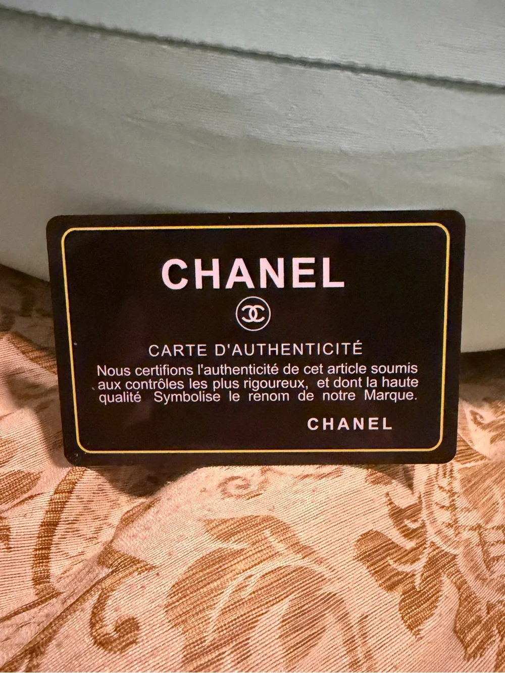 CHANEL Gold-Tone Pearl CC Circle Drop Earrings Authentic